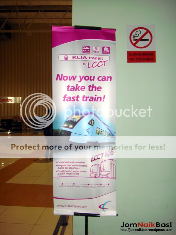 KLIA Transit to LCCT promotional banner.