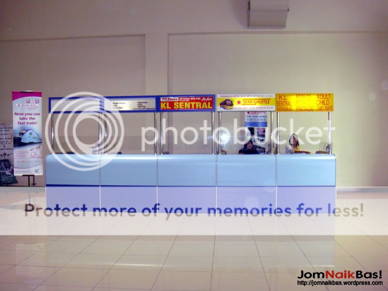 Shuttle bus counter.