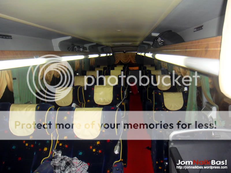 The upper deck saloon as seen from the front.