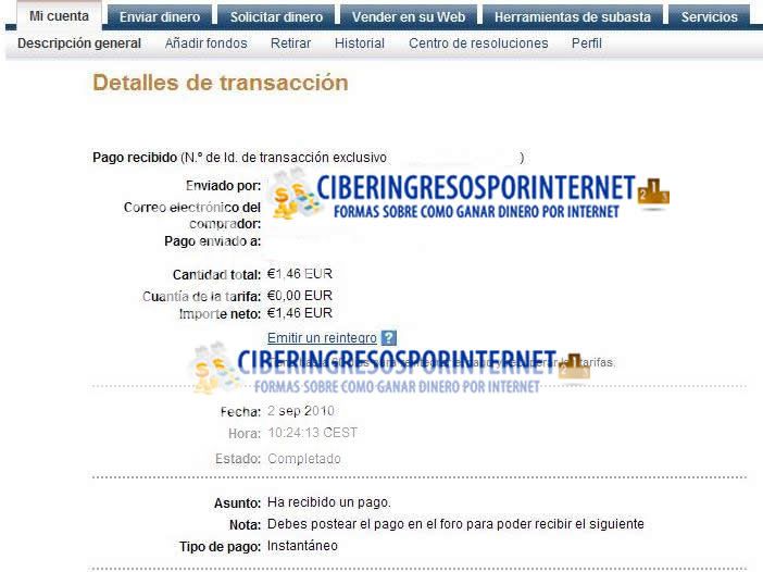 Ciberingresosporinternet,comprobante de pago ptc,comprobante de pago por ver publicidad